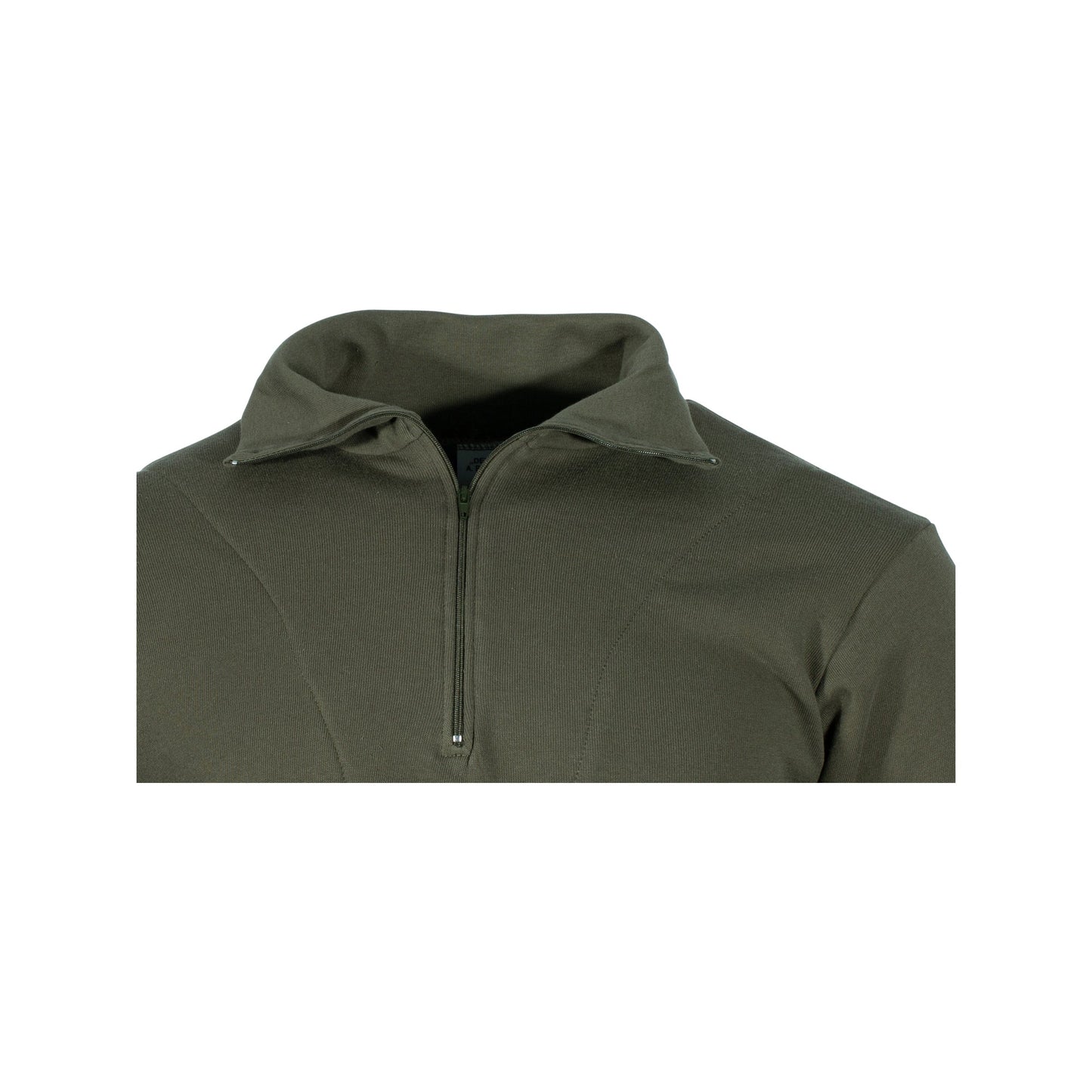 German Army Zip Polo Shirt Winter Version green