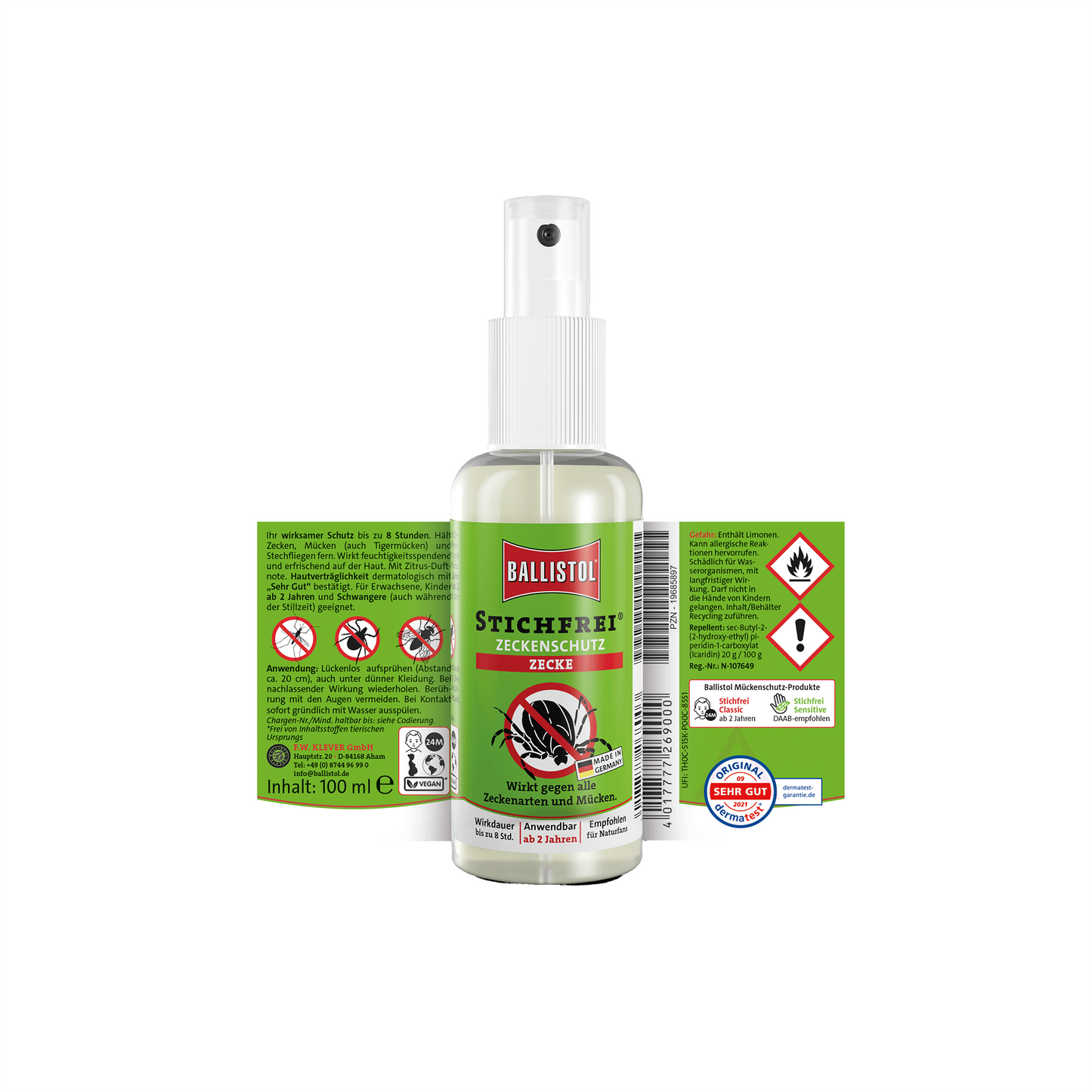 Insect repellent Stichfrei Tick Pump Spray 100 ml