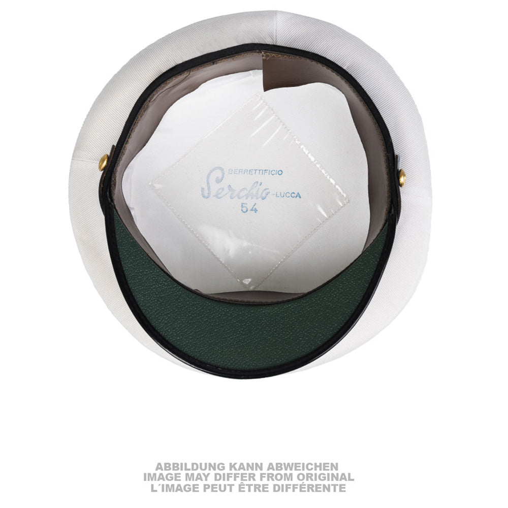 Cappellino con visiera blu scuro come nuovo, bianco