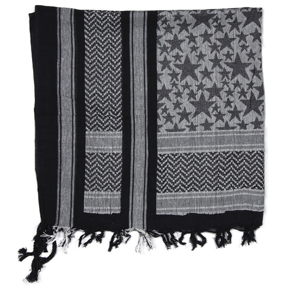 Shemagh Stelle 110x110 cm /bianco