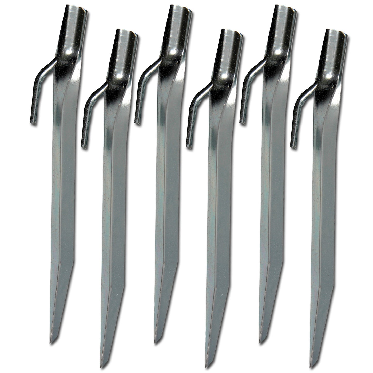 Flat Steel Tent Stakes 18 cm 6er Pack