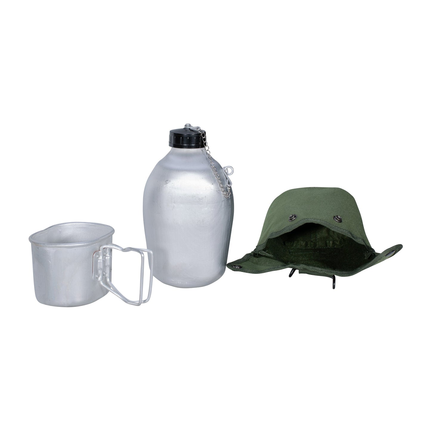 French Aluminum Canteen with Cup & Cover
