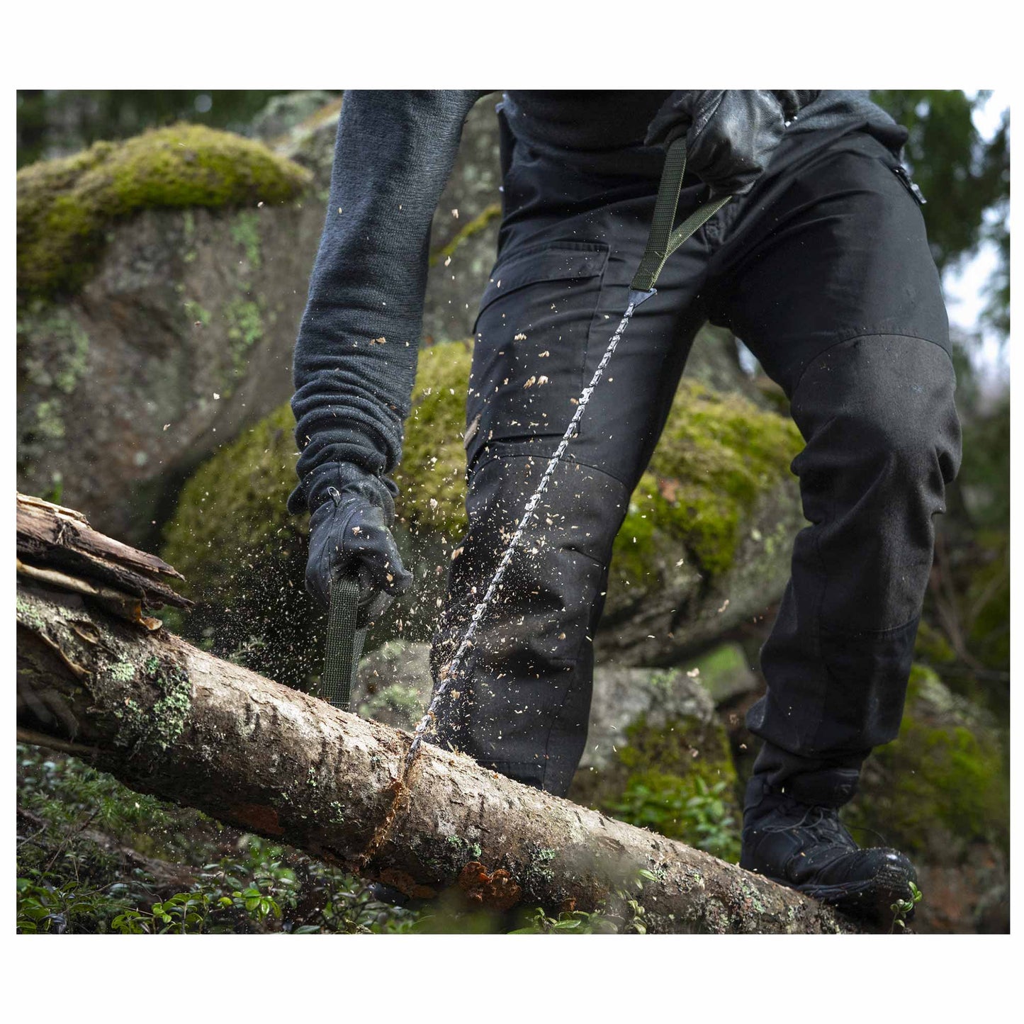 Motosierra manual Sierra de bolsillo verde