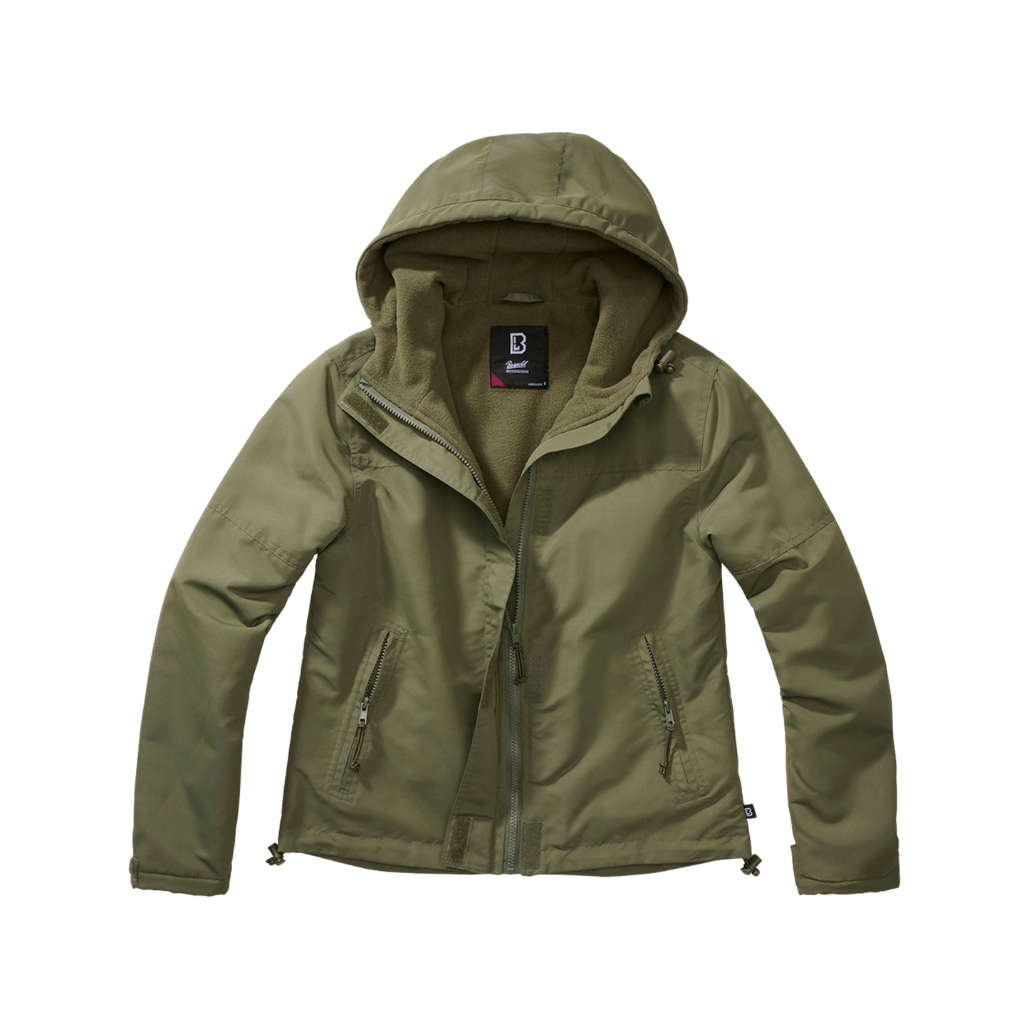 Chaqueta cortavientos con cremallera frontal para mujer woodland