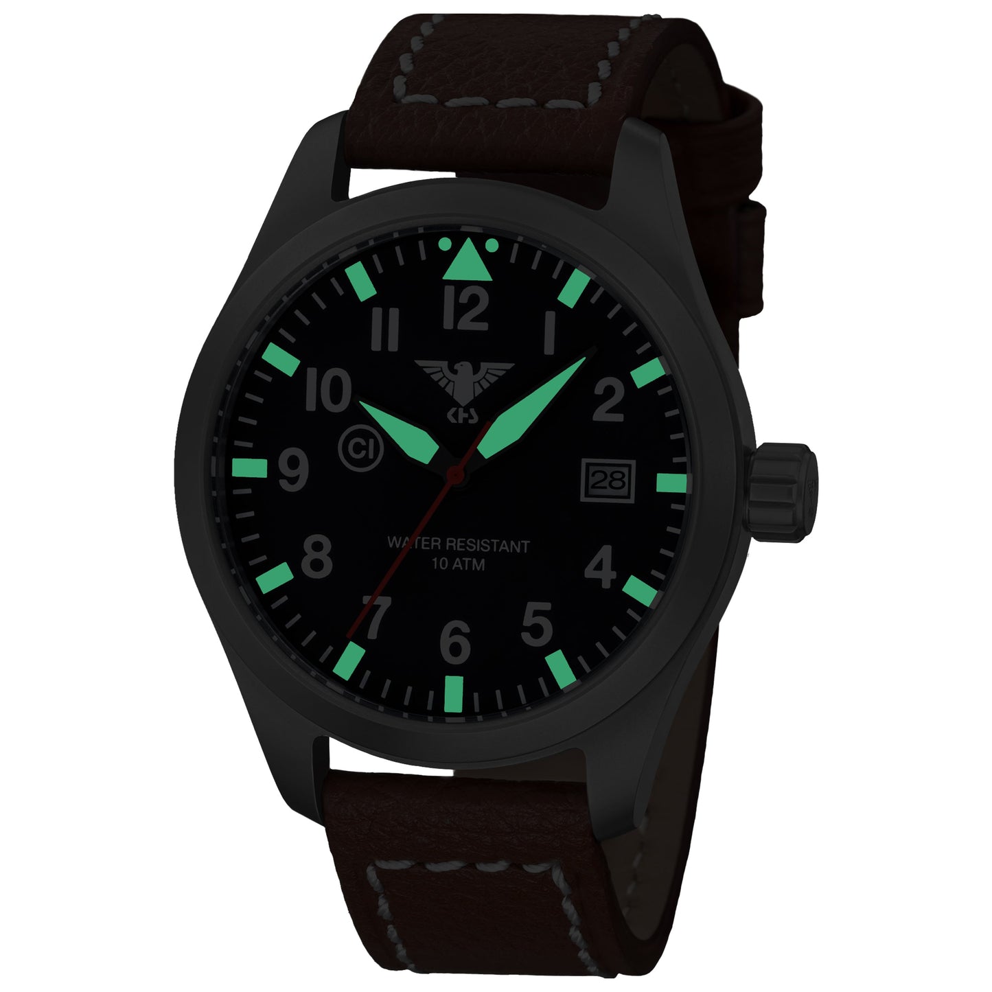 Watch Airleader Steel Buffalo Leather Band