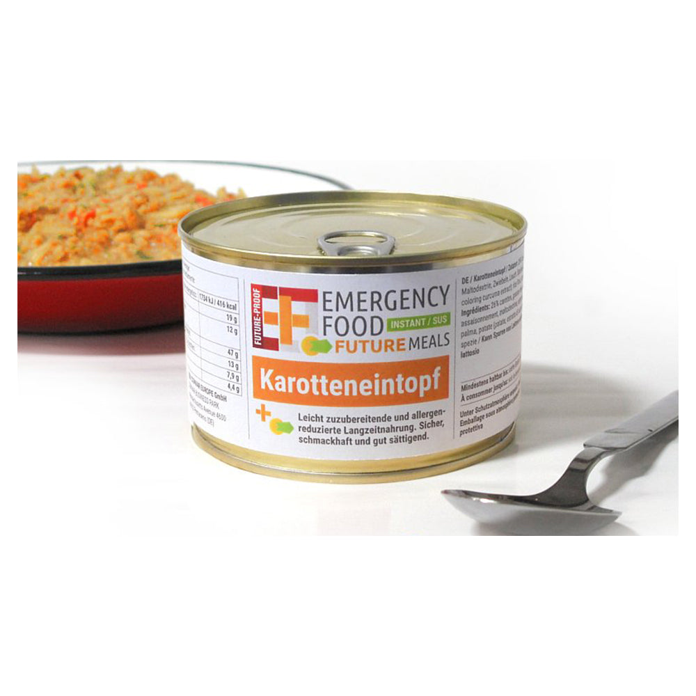 Lata de guiso de zanahoria