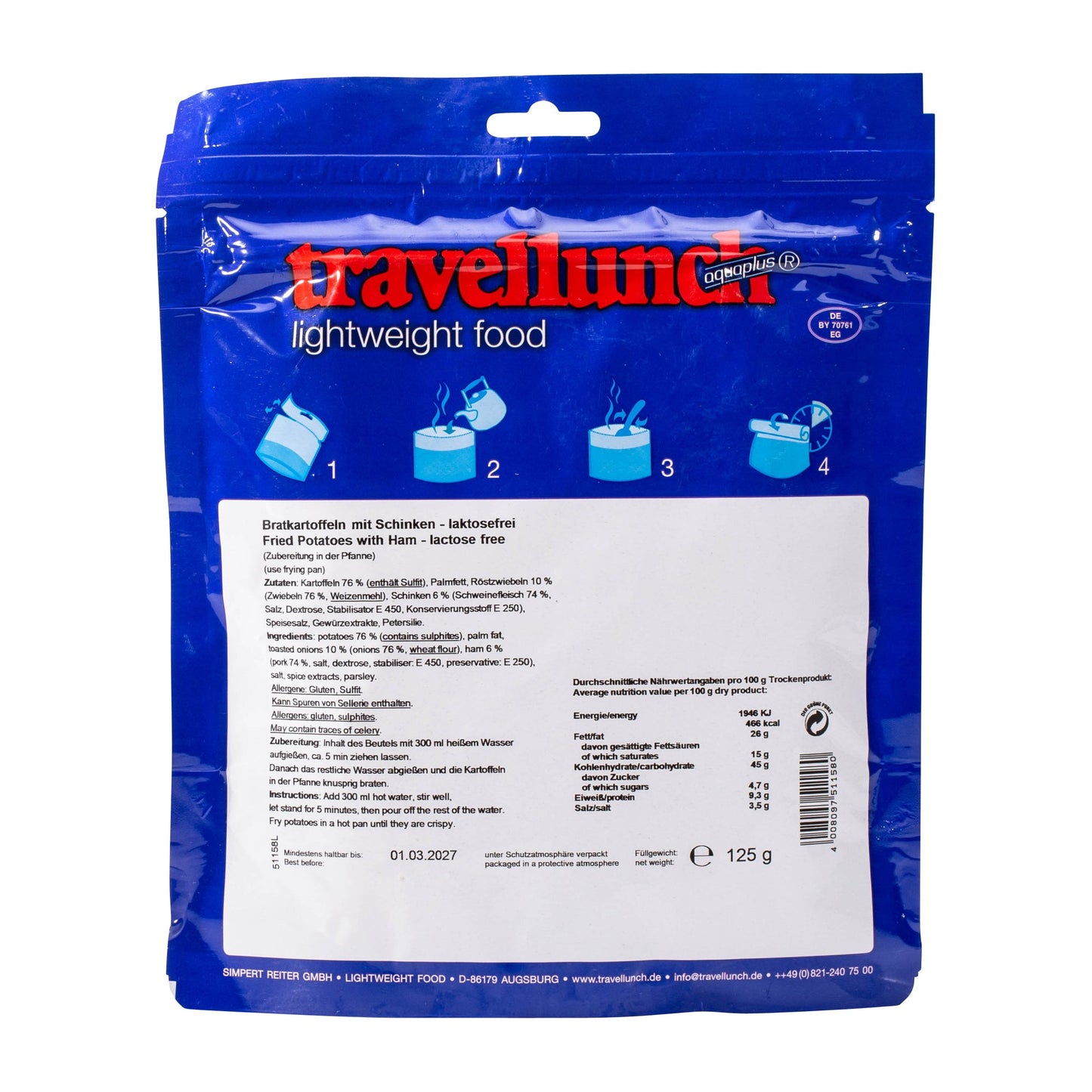 Patatas Fritas con Jamón Sin Lactosa