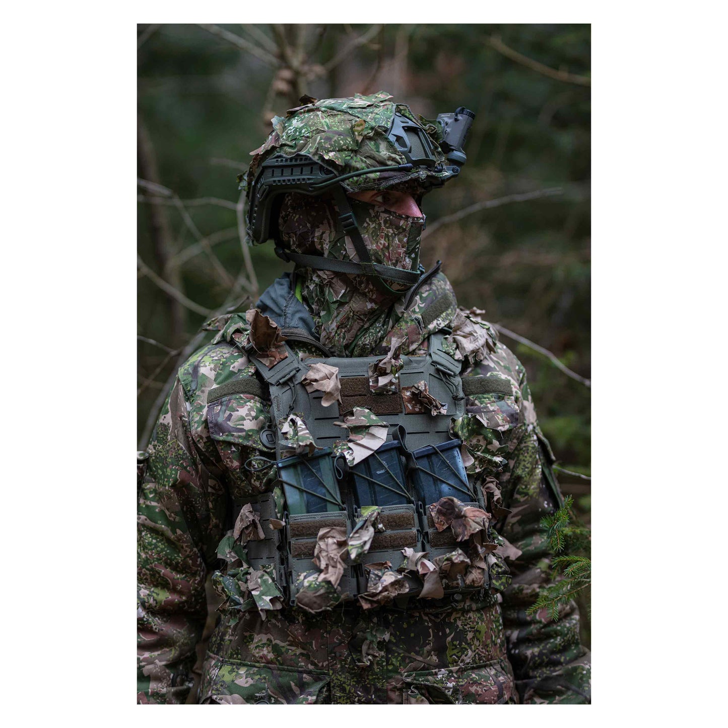 Accessorio mimetico 12 tagli di foglie verde quercia