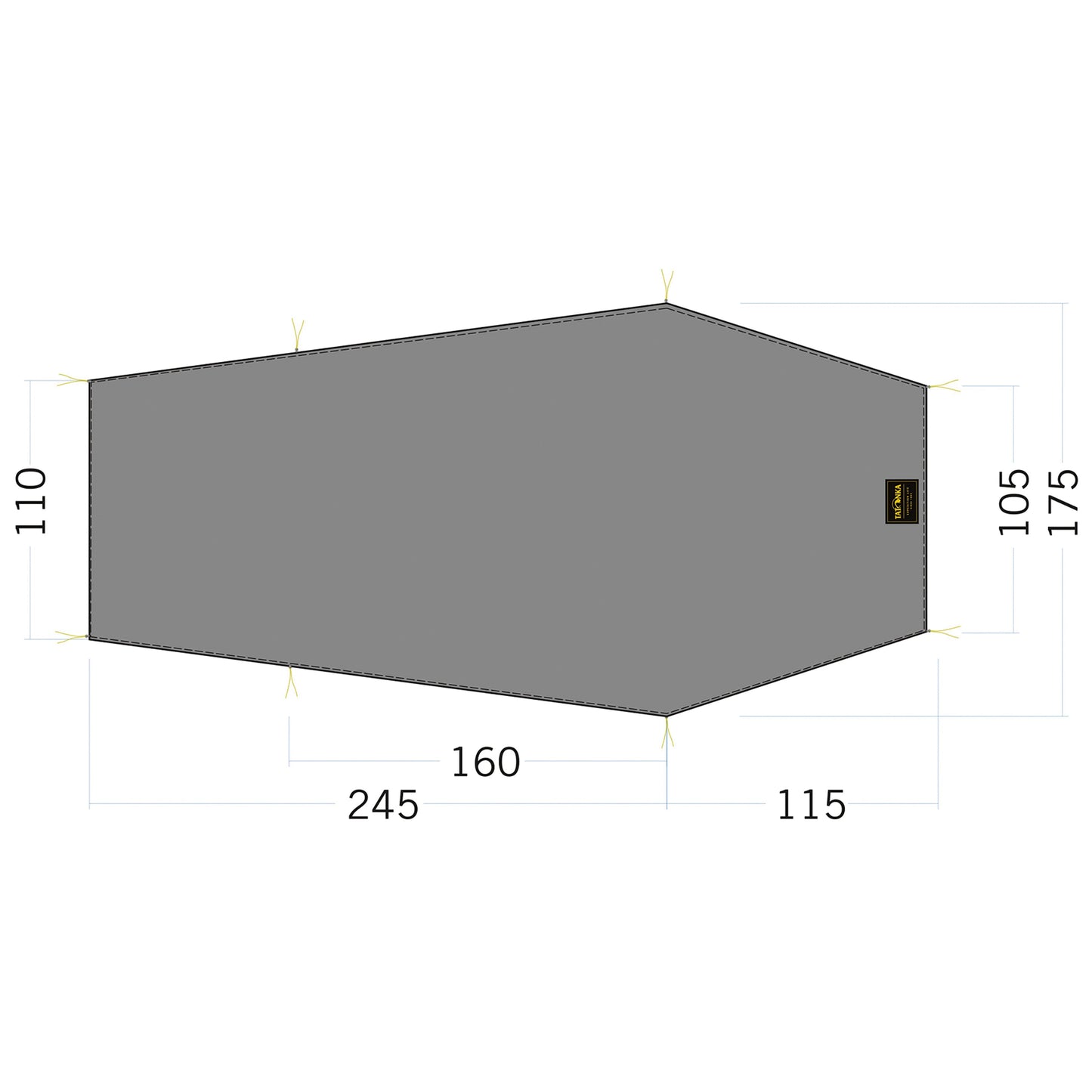 Suelo para tienda de campaña LT Gargia 3 gris piedra/