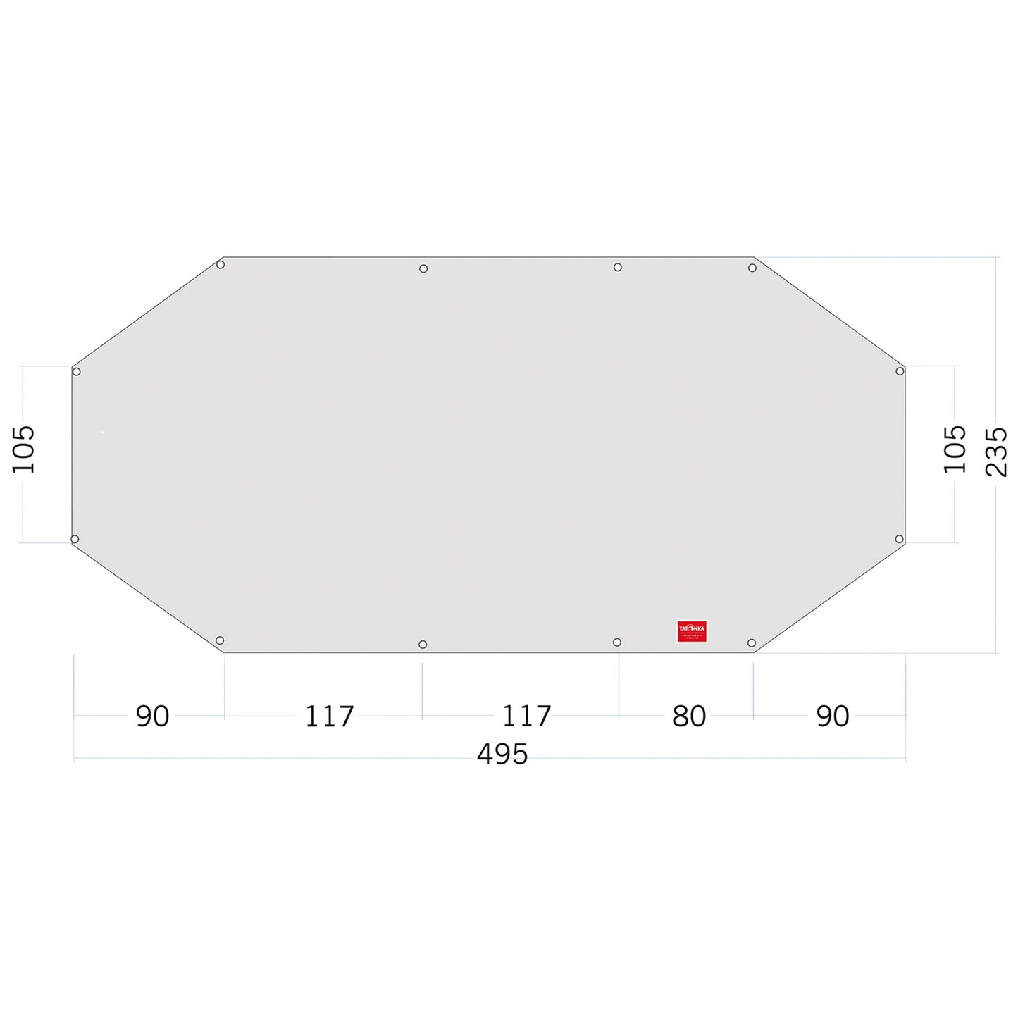 Tent Floor Sheet PE Buffin 4 white