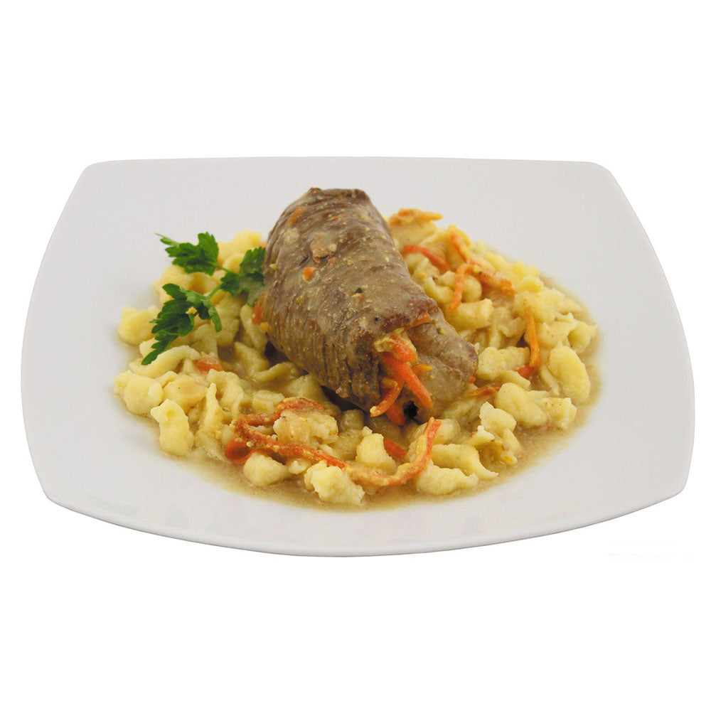 Rollo de ternera en conserva en conserva con Spätzle 400 g