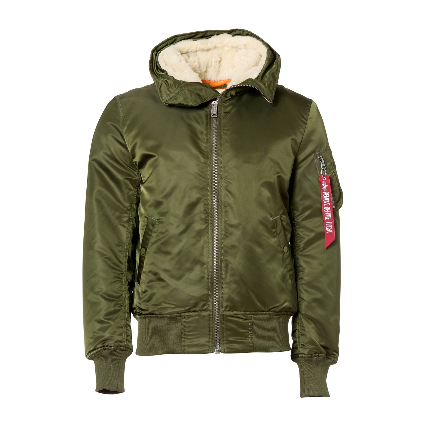 Chaqueta de vuelo MA-1 Con capucha verde oscuro