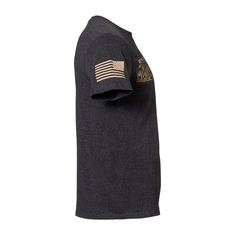 Camiseta USMC Camo Text Heather Black