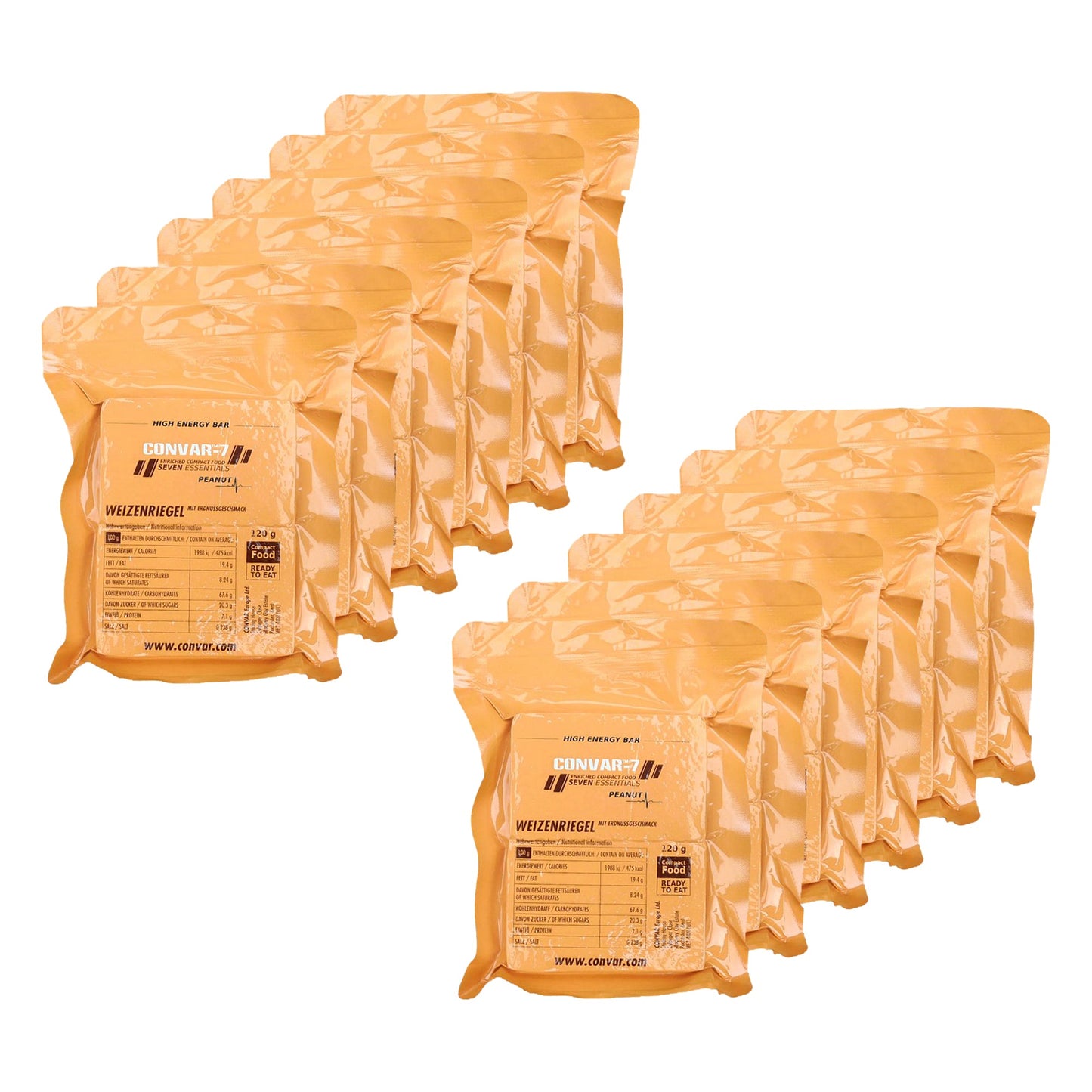 Barrette ad alta energia alle arachidi, confezione da 12