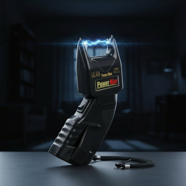 Angeschalteter Elektroschocker auf einem Tisch