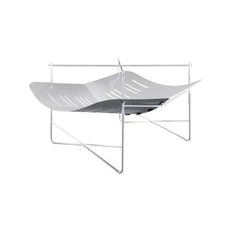 Brasero 760 con brocheta y parrilla plateado