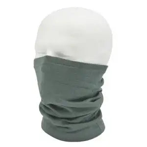 Schweizer Schlauchschal Wolle oliv-grau neuwertig