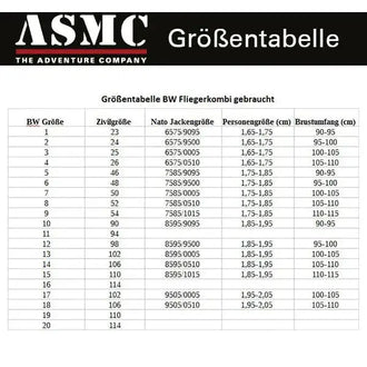 Used German Army flight suit