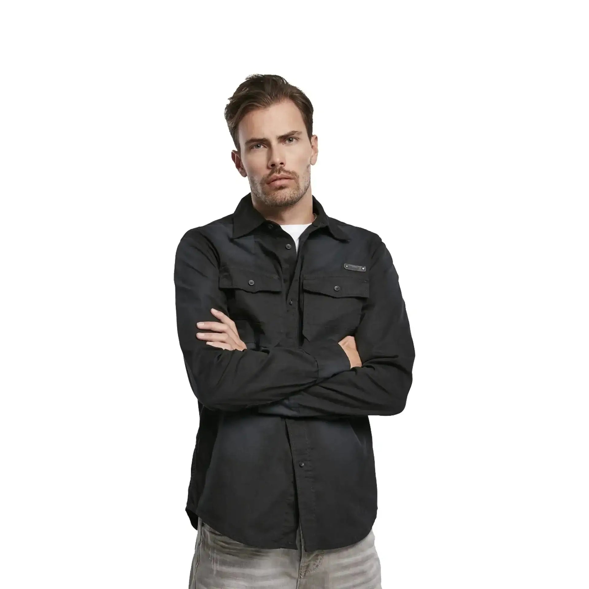 brandit-hemd-hardee-schwarz-ansicht-2