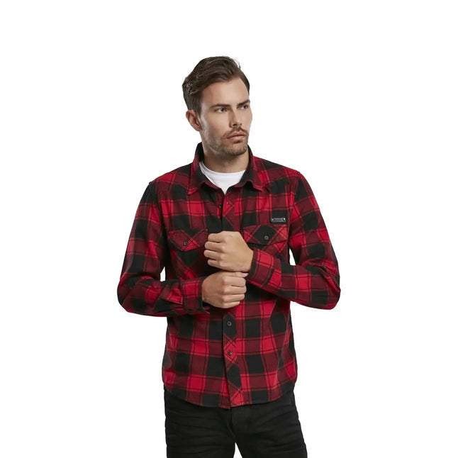 brandit-hemd-check-shirt-schwarz-grau-ansicht-4