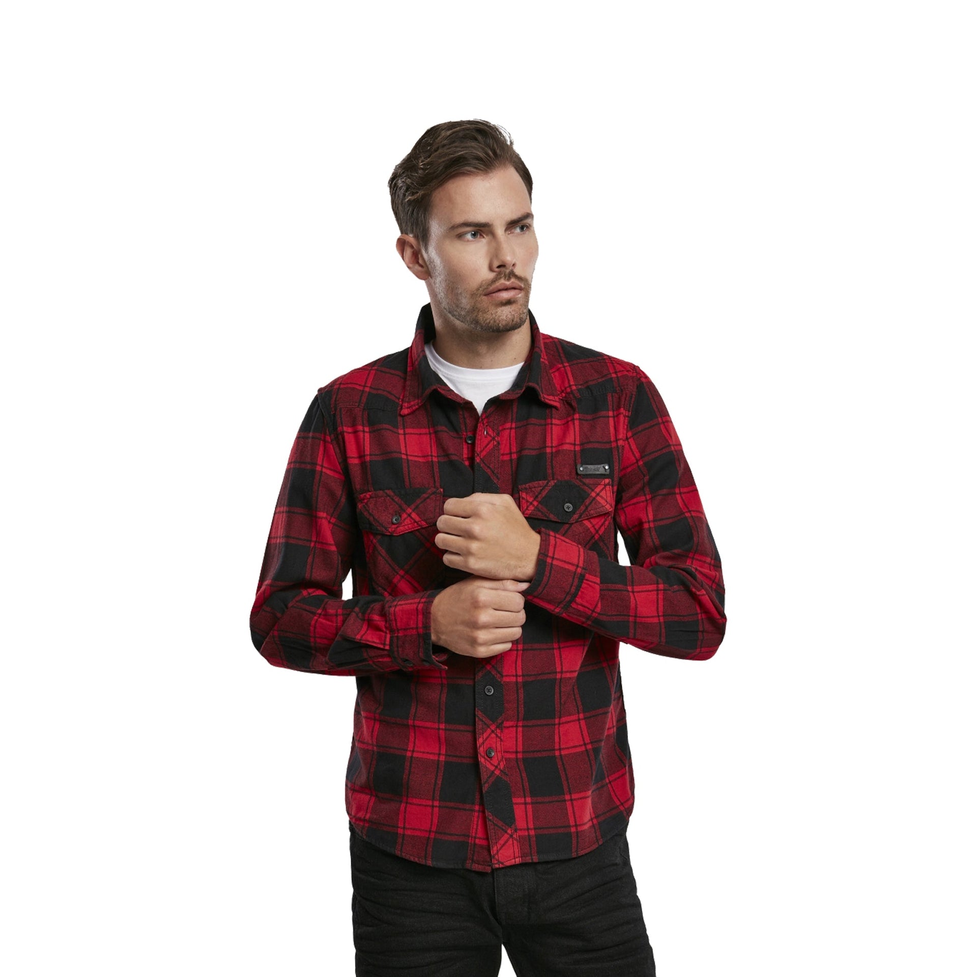 Camicia a quadri grigia