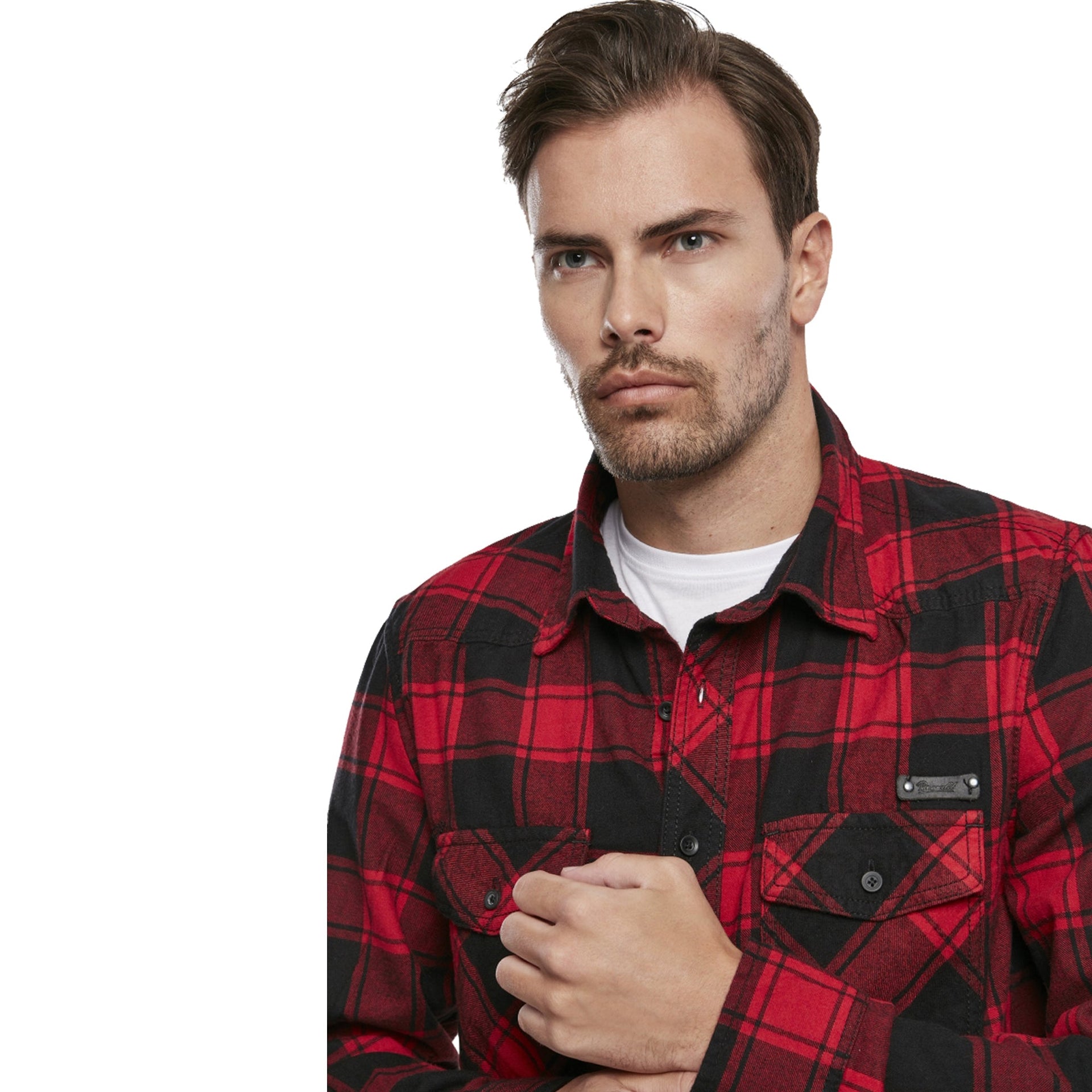 Camicia a quadri grigia