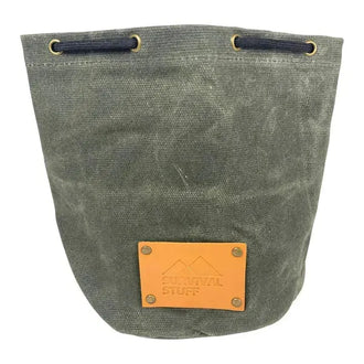 Sac en toile cirée, gris olive