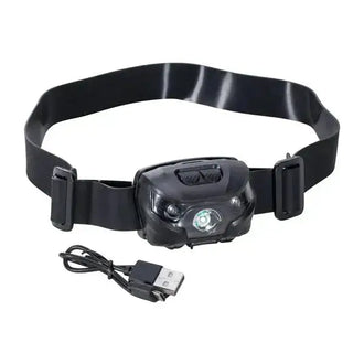 Rechargeable swivel headlamp, black