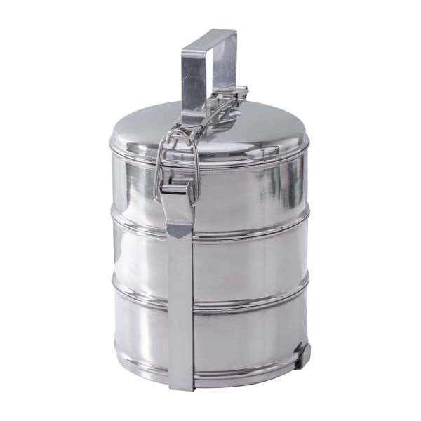 Contenedor de comida 3 piezas plateado
