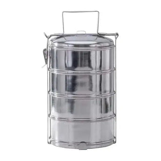 4-piece silver-colored food container set