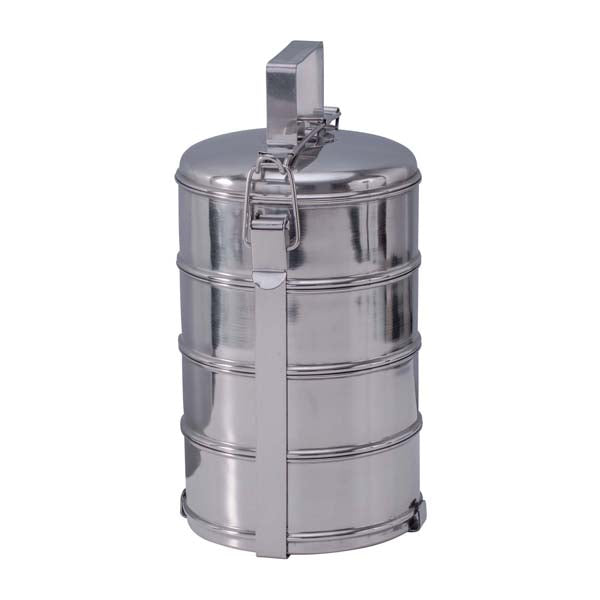 Contenedores de comida 4 piezas plateados