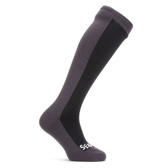 Knielange Socken Worstead negro gris