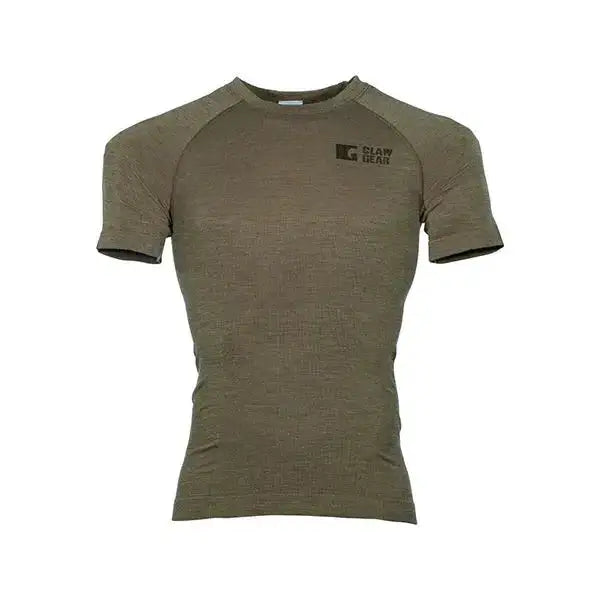 clawgear-t-shirt-merino-seamless-stonegrey-olive-ansicht-1