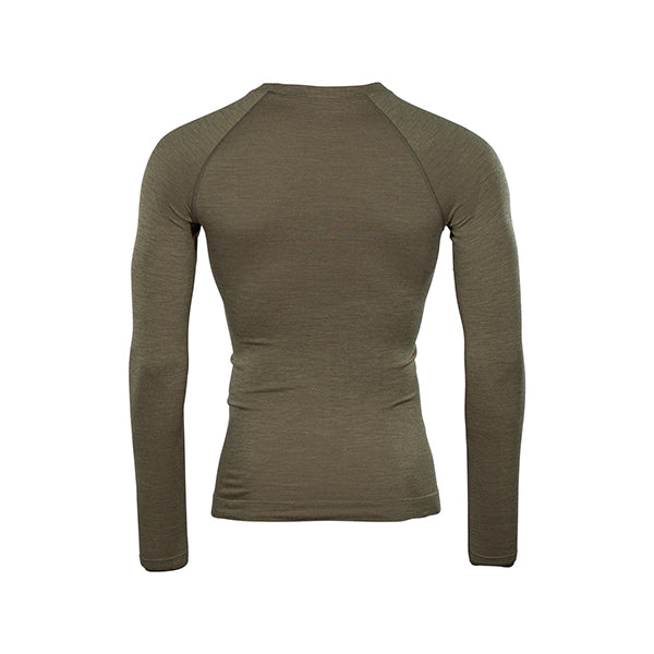 Maglia a maniche lunghe Merino Seamless grigio pietra