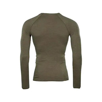 Longsleeve Merino Seamless stone gray olive