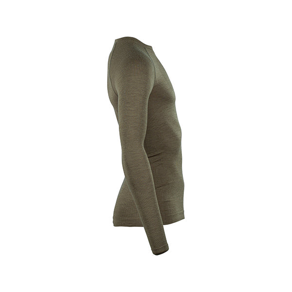 Maglia a maniche lunghe Merino Seamless grigio pietra