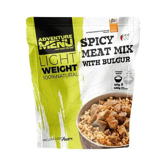 Lightweight spicy meat mix with bulgur