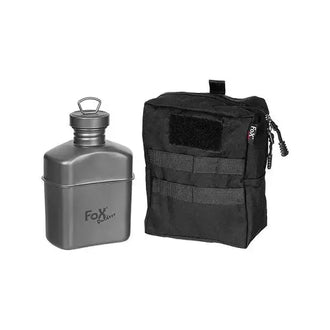 Titanium 1L water bottle with bag