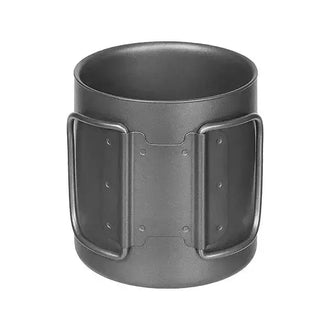 Cup with folding handles, titanium, double-walled, 0.3 L