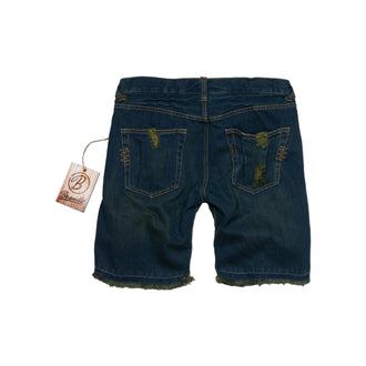 Women's navy denim shorts