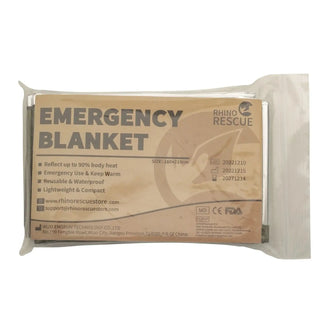 Emergency blanket olive/silver