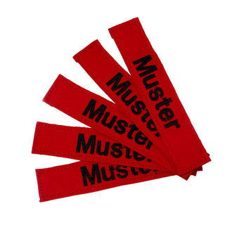 Name tapes set of 5 red