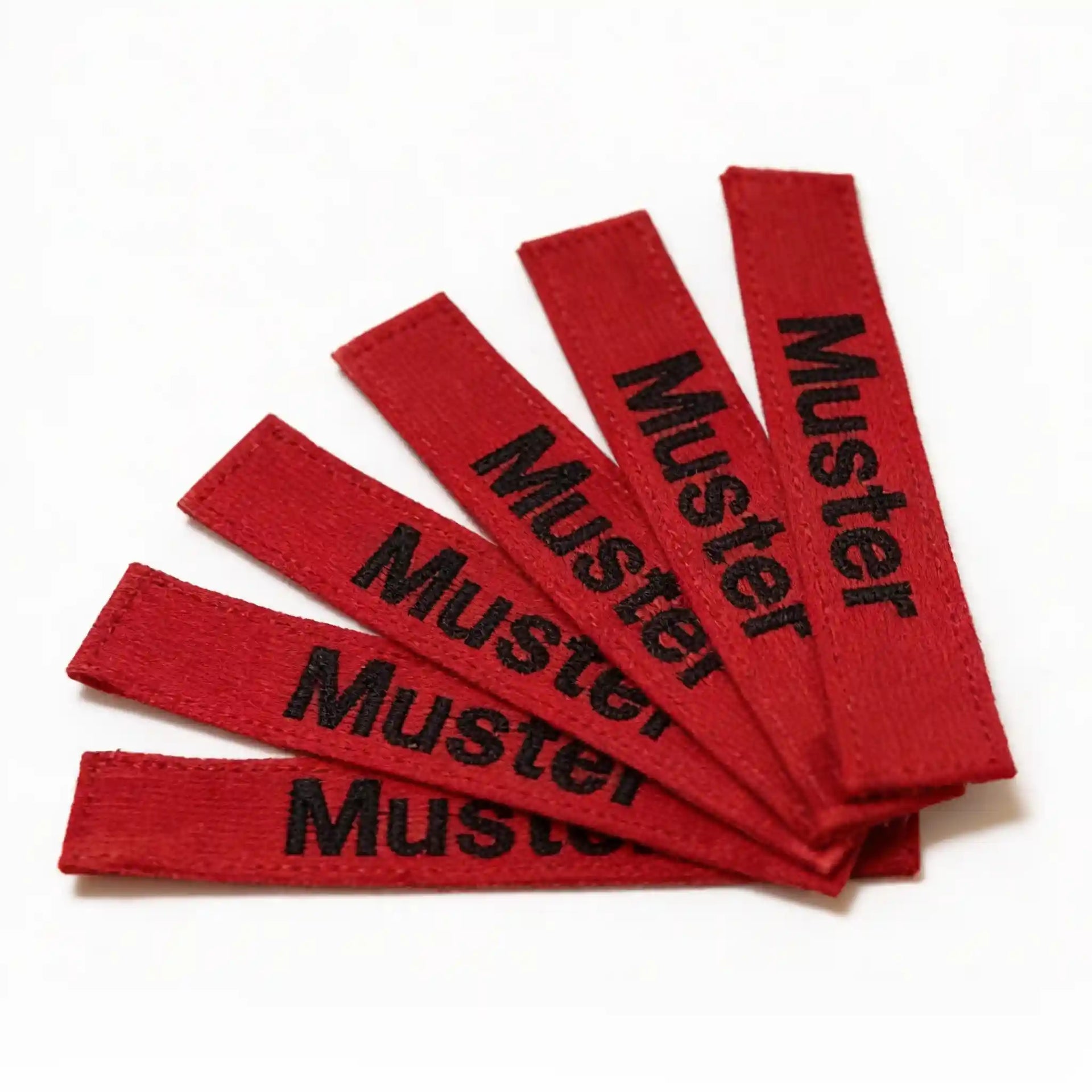 Name tapes set of 5 red