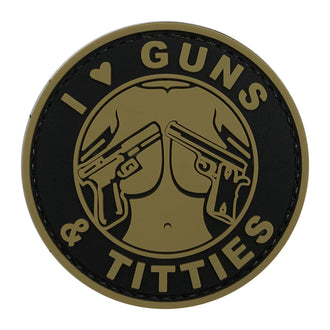 Patch 3D I love Guns and Titties