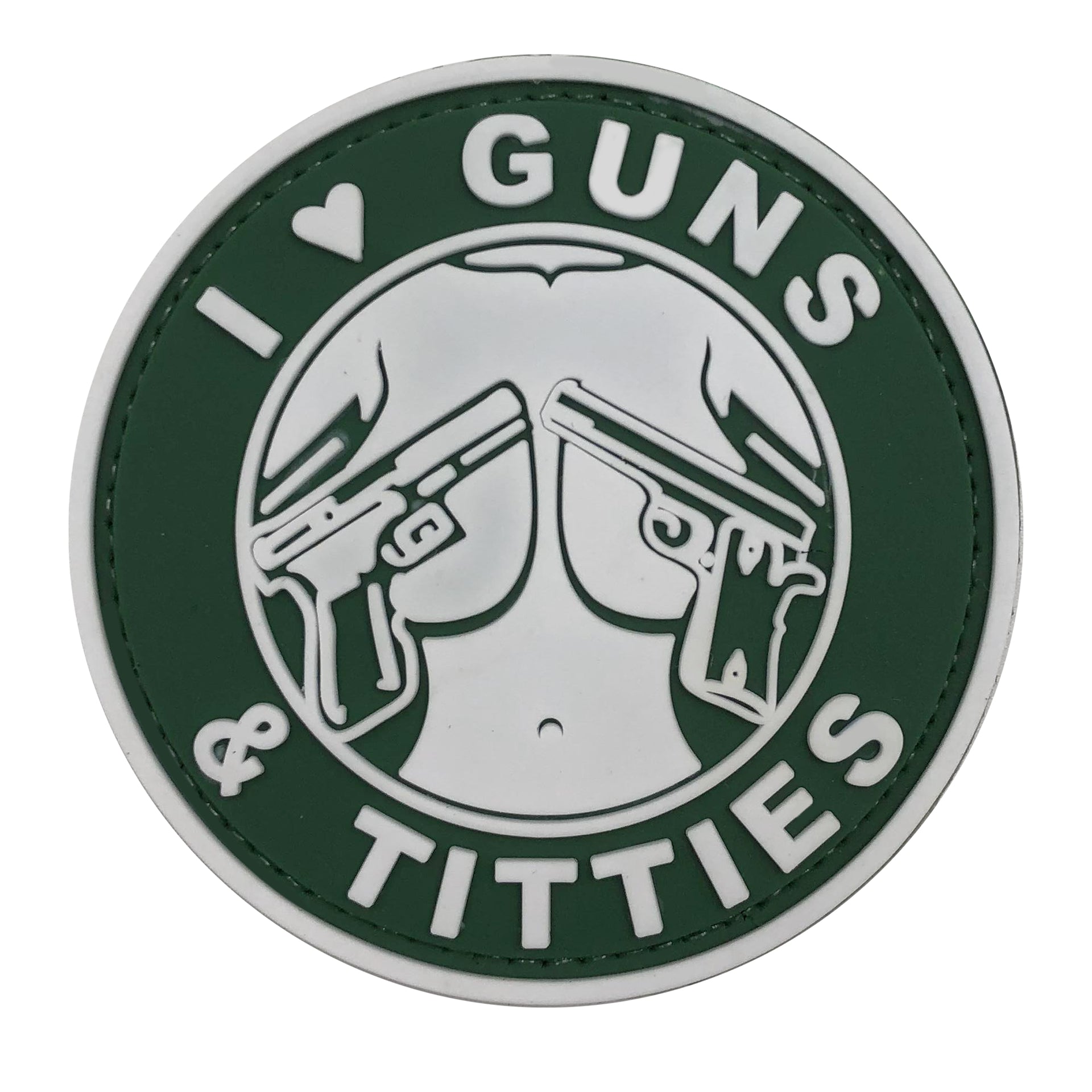 3D Patch I love Guns and Titties
