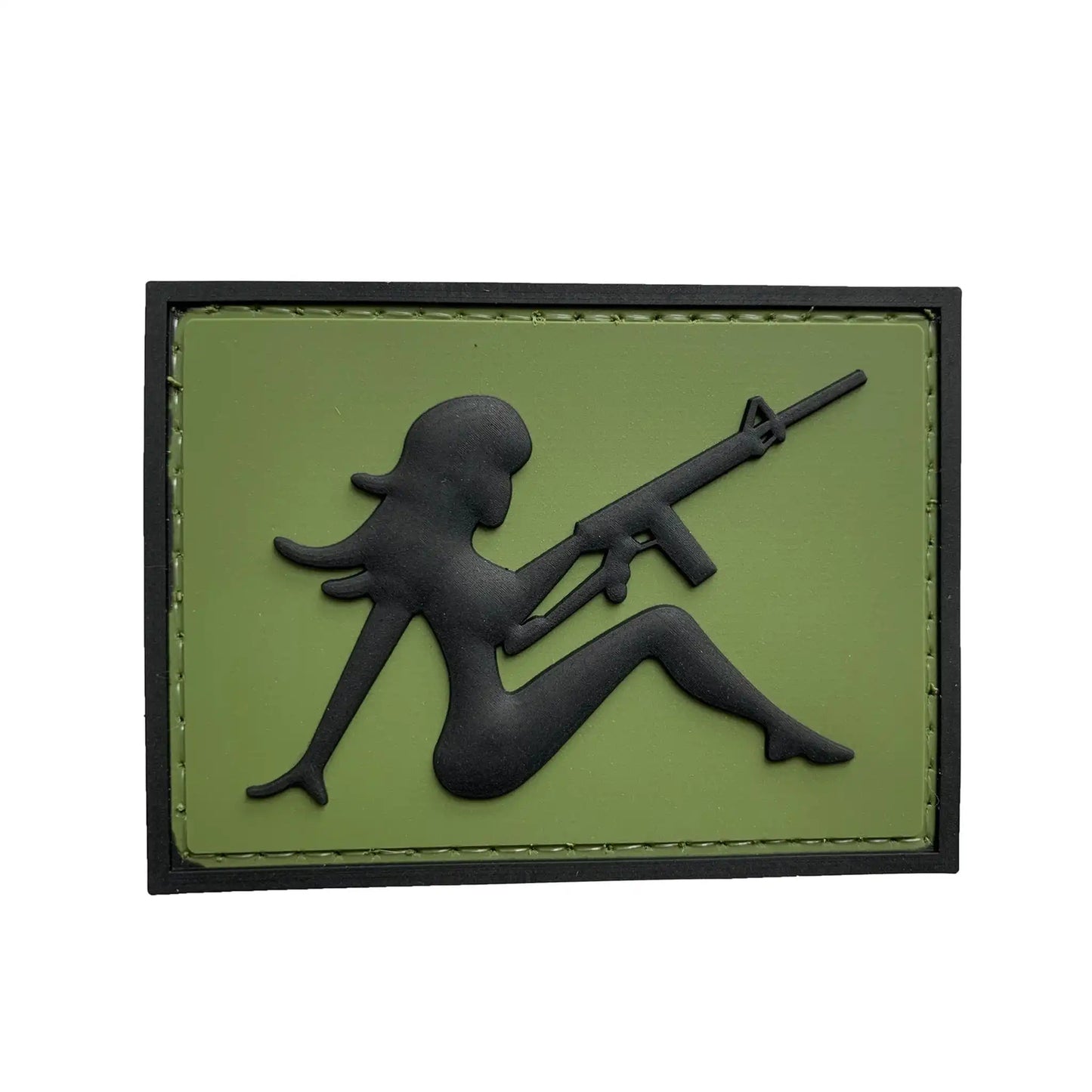 3D Patch Girl with Rifle
