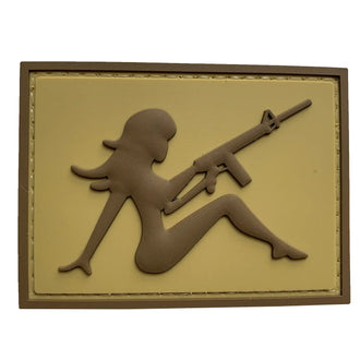 3D Patch Girl with Rifle