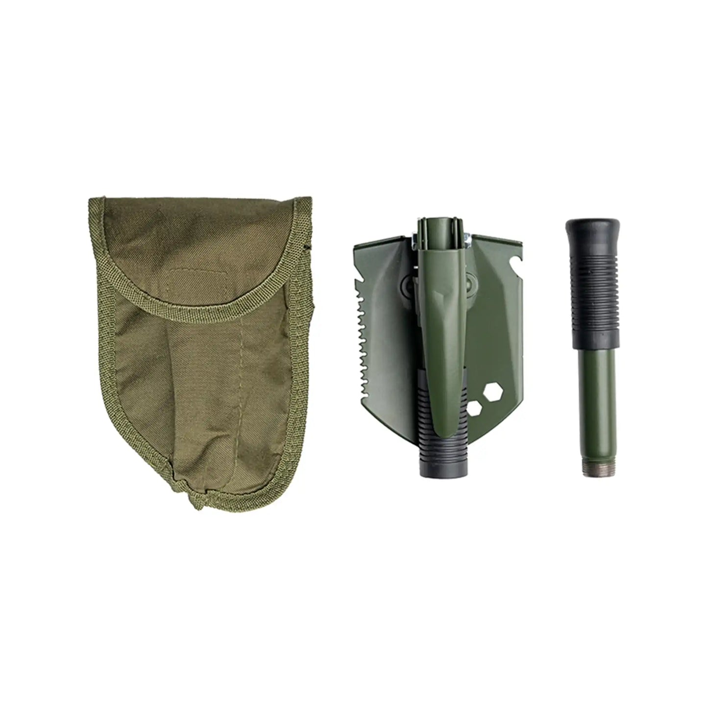 Mini Pala Plegable Multifunción con Funda Oliva