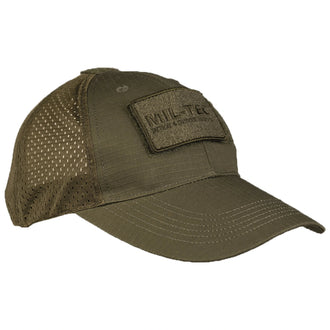 Gorra de béisbol con inserto de malla