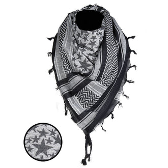 Shemagh Stelle 110x110 cm /bianco